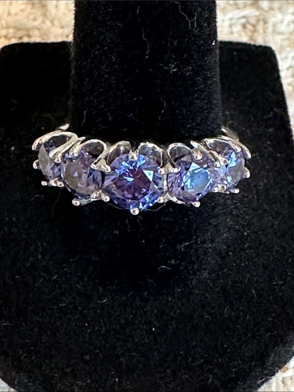 3.76 CT Tanzanite Ring - Sterling